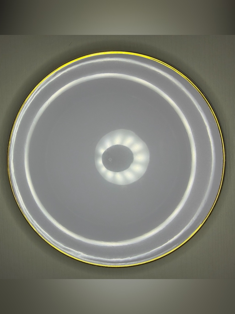 Elegant White Appetizer/Dessert Plates with Gold Rim - Home Dining